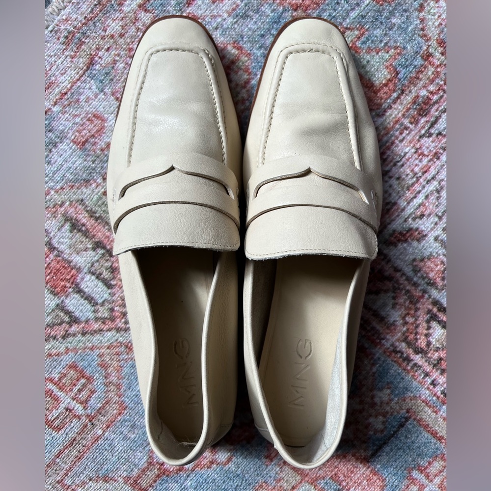 Mango leather loafers
